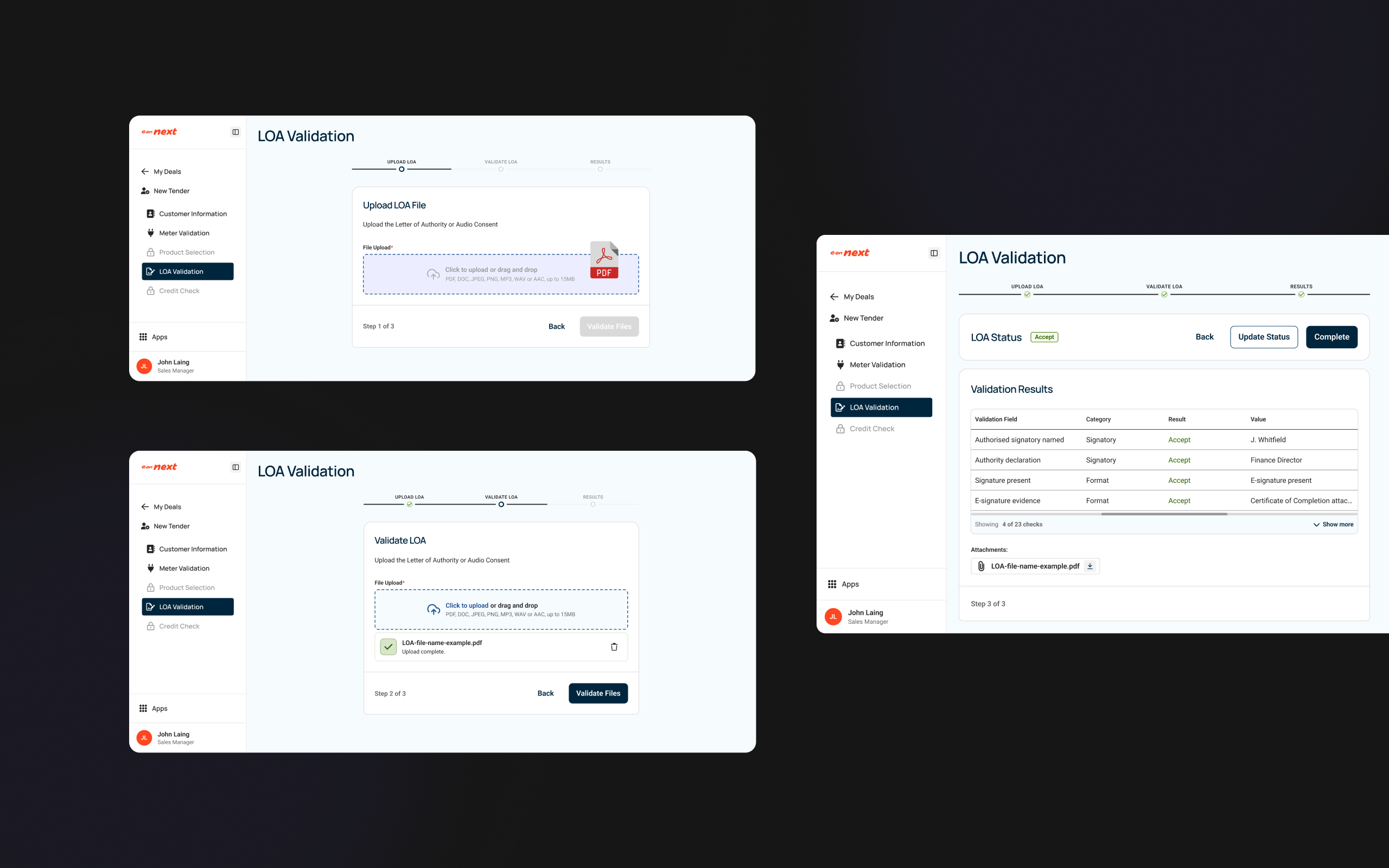 POWWR — the extracted data returned against the tender, ready to be reviewed and accepted